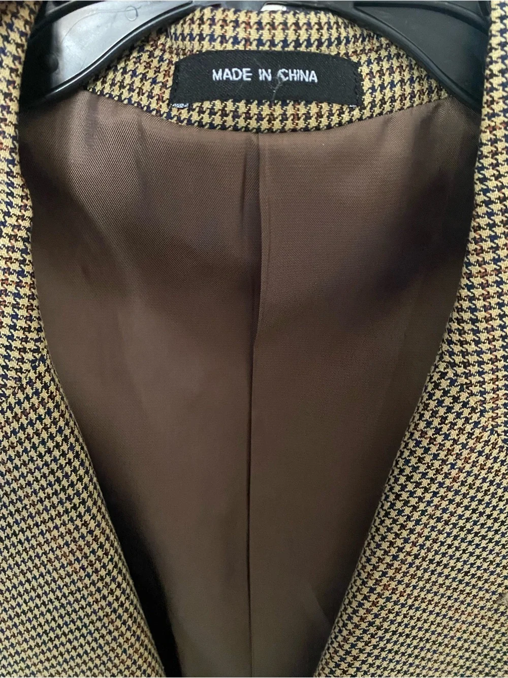 Lauren Ralph Lauren Vintage Silk Wool Houndstooth Blazer 42R